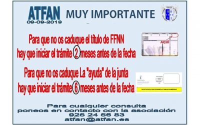 AVISO SOBRE LA CADUCIDAD DEL TÍTULO Y LAS “AYUDAS”