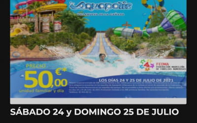 AQUÓPOLIS NOS VUELVE A ABRIR SUS PUERTAS, ¡¡¡VEN A DIVERTIRTE EN FAMILIA!!!