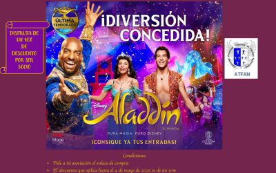 Musical “ALADDÍN” – 10% de descuento para socios hasta el 4 de mayo de 2025