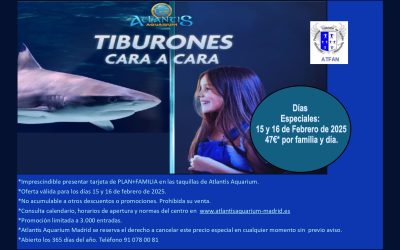 Jornadas familiares en Atlantis Aquarium-Sábado 15 y Domingo 16 de febrero 2025