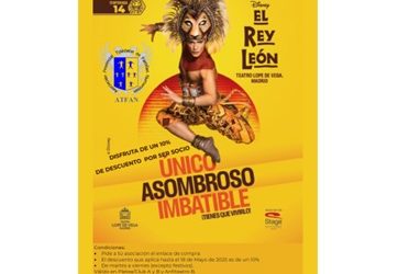 Musical «El Rey León» 10% de descuento para socios- ampliado hasta el 18 de Mayo de 2025