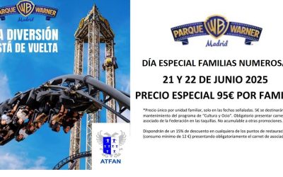 Nuevas Jornadas familiares en el Parque Warner- 21 y 22 de Junio 2025