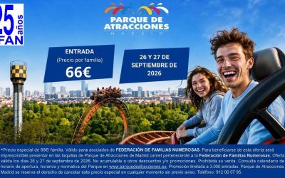Jornadas familiares en el Parque de Atracciones de Madrid- 26 y 27 Septiembre 2026